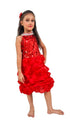 BookMyCostume Red Balloon Frock Western Dance Costume Dress for Girls Kids - Premium